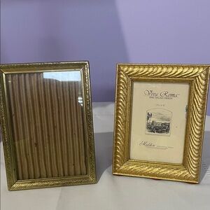Gold Picture Frame Set 5x7  & 5x3.5